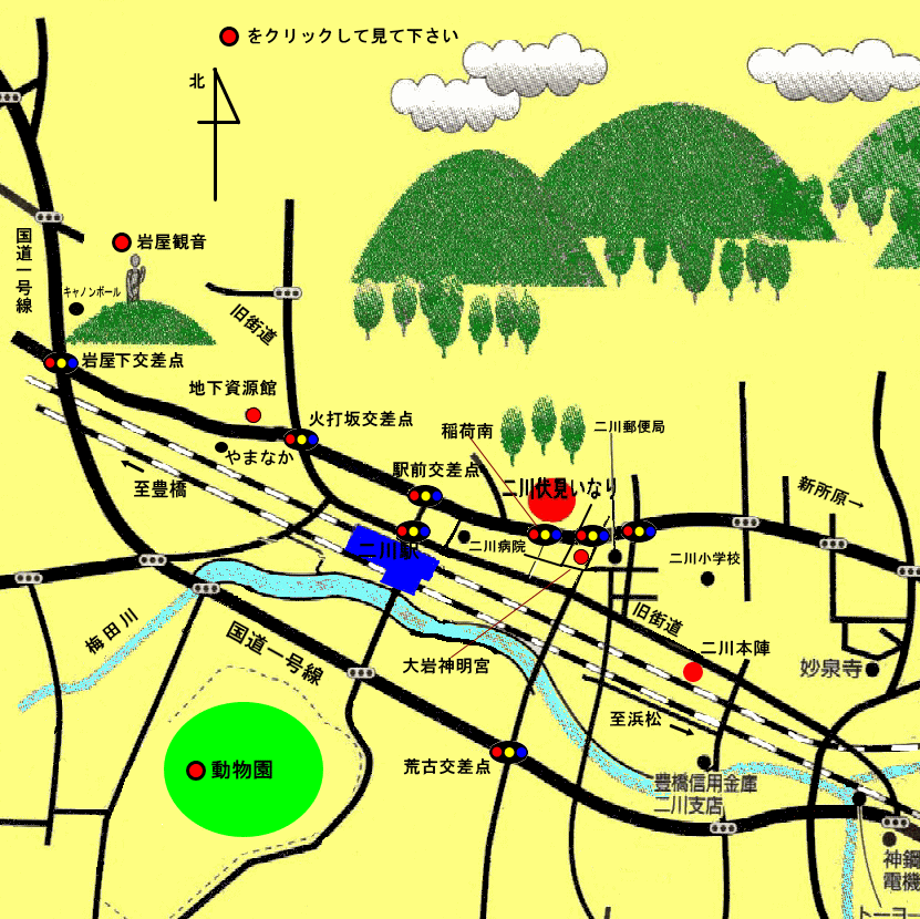 神社周辺の地図